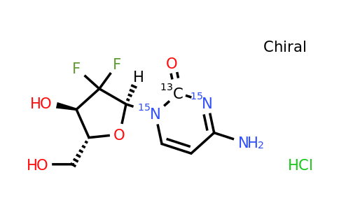 1262897-74-4 | 4-Amino-1-((2S,4R,5R)-3,3-difluoro-4-hydroxy-5-(hydroxymethyl)tetrahydrofuran-2-yl)pyrimidin-2(1H)-one-2-13C-1,3-15N2 hydrochloride