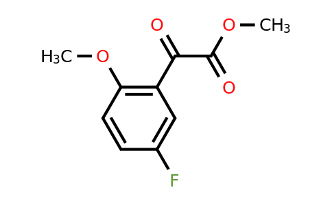 1267009-21-1 | Methyl 2-(5-fluoro-2-methoxyphenyl)-2-oxoacetate