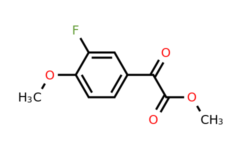 1268104-26-2 | Methyl 2-(3-fluoro-4-methoxyphenyl)-2-oxoacetate