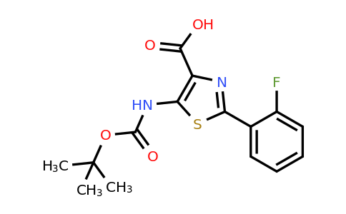 1270034-23-5 | 5-((tert-Butoxycarbonyl)amino)-2-(2-fluorophenyl)thiazole-4-carboxylic acid