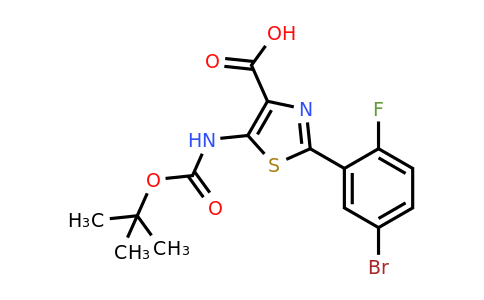 2-(5-Bromo-2-fluorophenyl)-5-((tert-butoxycarbonyl)amino)thiazole-4-carboxylic acid