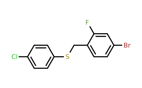 1270974-57-6 | (4-Bromo-2-fluorobenzyl)(4-chlorophenyl)sulfane