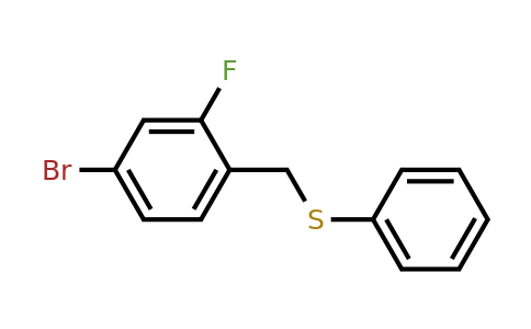 1275711-30-2 | (4-Bromo-2-fluorobenzyl)(phenyl)sulfane