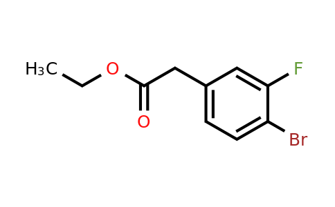 1296223-82-9 | Ethyl 2-(4-bromo-3-fluorophenyl)acetate