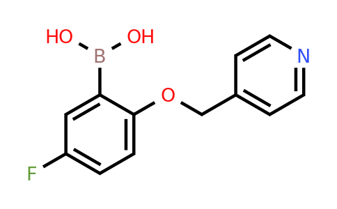1313760-30-3 | {5-fluoro-2-[(pyridin-4-yl)methoxy]phenyl}boronic acid
