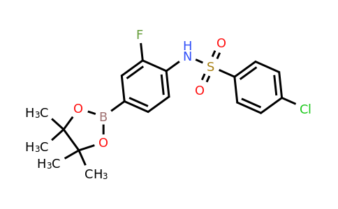 1314069-51-6 | 4-Chloro-N-(2-fluoro-4-(4,4,5,5-tetramethyl-1,3,2-dioxaborolan-2-yl)phenyl)benzenesulfonamide