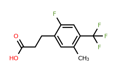 1323966-25-1 | 3-(2-Fluoro-5-methyl-4-(trifluoromethyl)phenyl)propanoic acid
