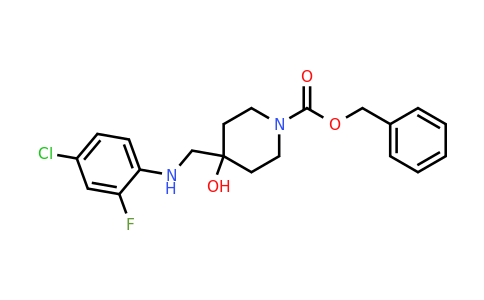 1330583-65-7 | Benzyl 4-(((4-chloro-2-fluorophenyl)amino)methyl)-4-hydroxypiperidine-1-carboxylate