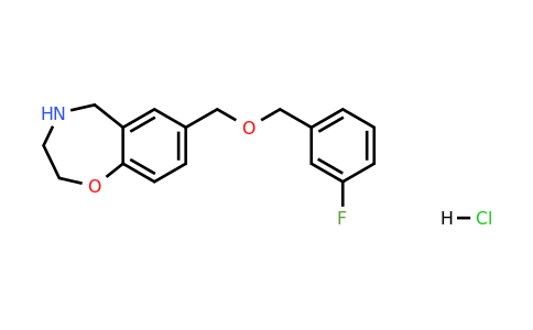 1332531-68-6 | 7-(((3-Fluorobenzyl)oxy)methyl)-2,3,4,5-tetrahydrobenzo[f][1,4]oxazepine hydrochloride