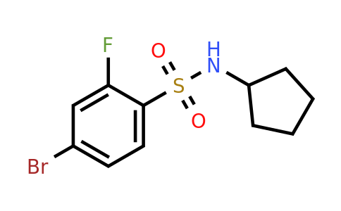 1334497-45-8 | 4-bromo-N-cyclopentyl-2-fluorobenzenesulfonamide