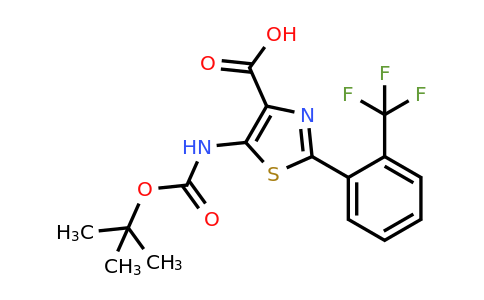 1338718-09-4 | 5-((tert-Butoxycarbonyl)amino)-2-(2-(trifluoromethyl)phenyl)thiazole-4-carboxylic acid