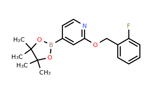 1346708-03-9 | 2-((2-Fluorobenzyl)oxy)-4-(4,4,5,5-tetramethyl-1,3,2-dioxaborolan-2-yl)pyridine