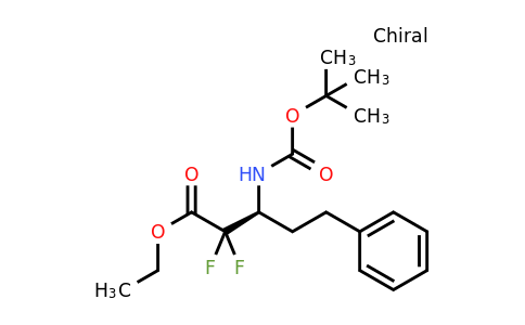 1347655-31-5 | (S)-Ethyl 3-((tert-butoxycarbonyl)amino)-2,2-difluoro-5-phenylpentanoate