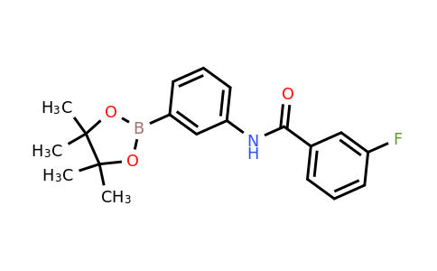 1349343-69-6 | 3-Fluoro-N-(3-(4,4,5,5-tetramethyl-1,3,2-dioxaborolan-2-yl)phenyl)benzamide