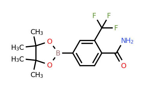 1350426-21-9 | 4-(4,4,5,5-Tetramethyl-1,3,2-dioxaborolan-2-yl)-2-(trifluoromethyl)benzamide