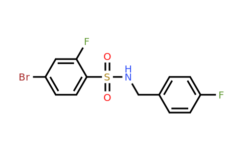 1350926-53-2 | 4-Bromo-2-fluoro-N-(4-fluorobenzyl)benzenesulfonamide