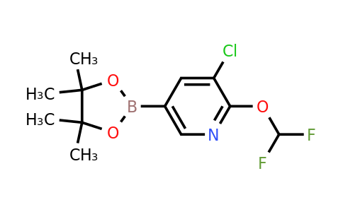 1355068-00-6 | 3-Chloro-2-(difluoromethoxy)-5-(4,4,5,5-tetramethyl-1,3,2-dioxaborolan-2-yl)pyridine