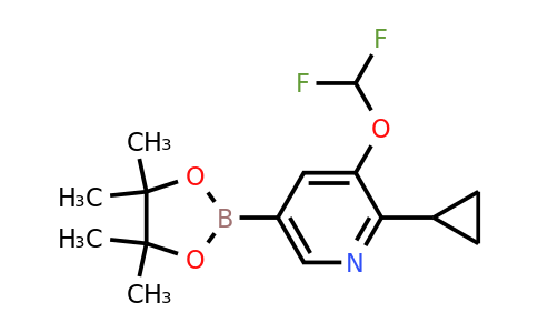 1355071-80-5 | 2-Cyclopropyl-3-(difluoromethoxy)-5-(4,4,5,5-tetramethyl-1,3,2-dioxaborolan-2-yl)pyridine