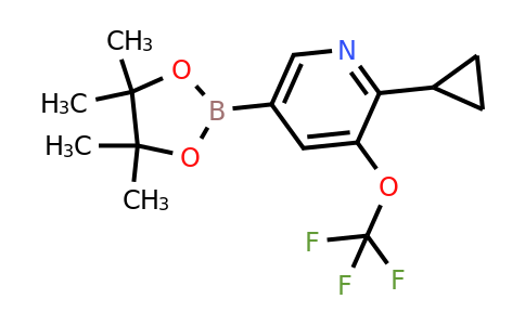 1355071-91-8 | 2-Cyclopropyl-5-(4,4,5,5-tetramethyl-1,3,2-dioxaborolan-2-yl)-3-(trifluoromethoxy)pyridine