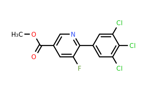 1361604-60-5 | Methyl 5-fluoro-6-(3,4,5-trichlorophenyl)nicotinate