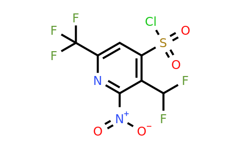 3-(Difluoromethyl)-2-nitro-6-(trifluoromethyl)pyridine-4-sulfonyl chloride