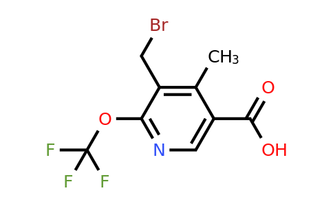 1361734-22-6 | 3-(Bromomethyl)-4-methyl-2-(trifluoromethoxy)pyridine-5-carboxylic acid