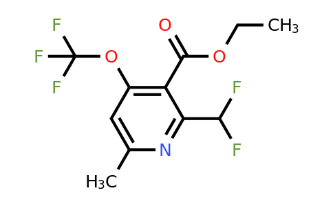 Ethyl 2-(difluoromethyl)-6-methyl-4-(trifluoromethoxy)pyridine-3-carboxylate