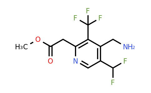 1361779-98-7 | Methyl 4-(aminomethyl)-5-(difluoromethyl)-3-(trifluoromethyl)pyridine-2-acetate