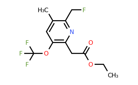 1361794-71-9 | Ethyl 2-(fluoromethyl)-3-methyl-5-(trifluoromethoxy)pyridine-6-acetate