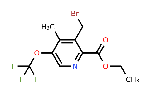 1361804-34-3 | Ethyl 3-(bromomethyl)-4-methyl-5-(trifluoromethoxy)pyridine-2-carboxylate