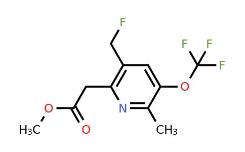 Methyl 5-(fluoromethyl)-2-methyl-3-(trifluoromethoxy)pyridine-6-acetate