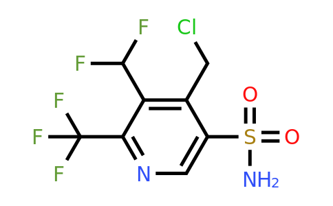 4-(Chloromethyl)-3-(difluoromethyl)-2-(trifluoromethyl)pyridine-5-sulfonamide