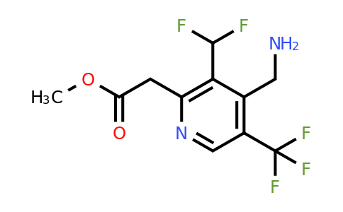 1361814-19-8 | Methyl 4-(aminomethyl)-3-(difluoromethyl)-5-(trifluoromethyl)pyridine-2-acetate