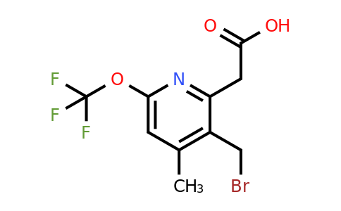3-(Bromomethyl)-4-methyl-6-(trifluoromethoxy)pyridine-2-acetic acid