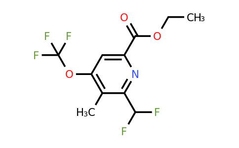 1361838-37-0 | Ethyl 2-(difluoromethyl)-3-methyl-4-(trifluoromethoxy)pyridine-6-carboxylate