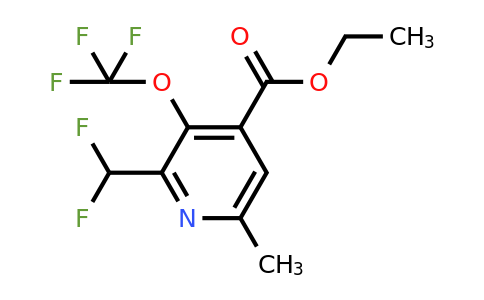 1361838-43-8 | Ethyl 2-(difluoromethyl)-6-methyl-3-(trifluoromethoxy)pyridine-4-carboxylate