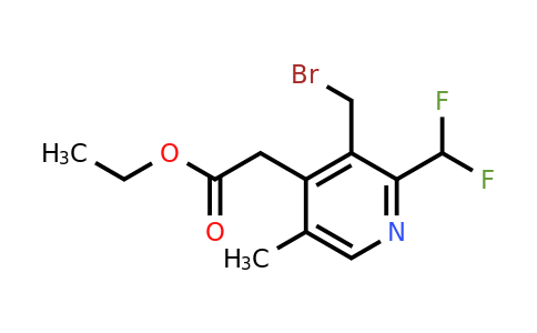 Ethyl 3-(bromomethyl)-2-(difluoromethyl)-5-methylpyridine-4-acetate