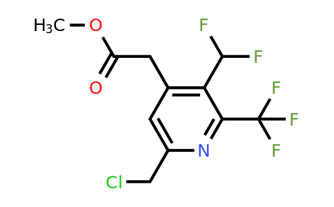 1361851-70-8 | Methyl 6-(chloromethyl)-3-(difluoromethyl)-2-(trifluoromethyl)pyridine-4-acetate