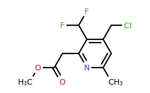 Methyl 4-(chloromethyl)-3-(difluoromethyl)-6-methylpyridine-2-acetate