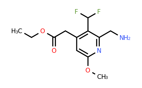 1361873-35-9 | Ethyl 2-(aminomethyl)-3-(difluoromethyl)-6-methoxypyridine-4-acetate