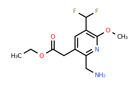 1361893-87-9 | Ethyl 2-(aminomethyl)-5-(difluoromethyl)-6-methoxypyridine-3-acetate