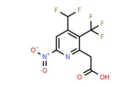 4-(Difluoromethyl)-6-nitro-3-(trifluoromethyl)pyridine-2-acetic acid