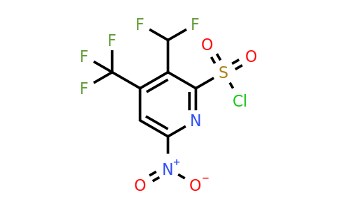 3-(Difluoromethyl)-6-nitro-4-(trifluoromethyl)pyridine-2-sulfonyl chloride