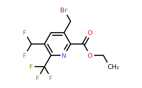 1361908-42-0 | Ethyl 3-(bromomethyl)-5-(difluoromethyl)-6-(trifluoromethyl)pyridine-2-carboxylate