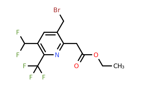 1361910-17-9 | Ethyl 3-(bromomethyl)-5-(difluoromethyl)-6-(trifluoromethyl)pyridine-2-acetate