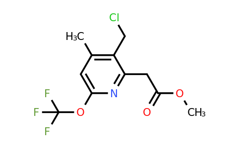 1361913-71-4 | Methyl 3-(chloromethyl)-4-methyl-6-(trifluoromethoxy)pyridine-2-acetate