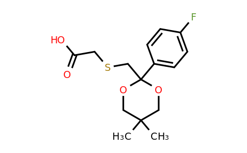 1387445-04-6 | 2-(((2-(4-Fluorophenyl)-5,5-dimethyl-1,3-dioxan-2-yl)methyl)thio)acetic acid