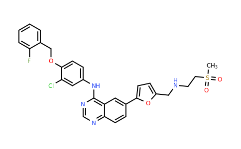 1393112-45-2 | N-(3-Chloro-4-((2-fluorobenzyl)oxy)phenyl)-6-(5-(((2-(methylsulfonyl)ethyl)amino)methyl)furan-2-yl)quinazolin-4-amine