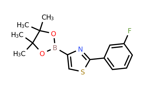 1402174-40-6 | 2-(3-Fluorophenyl)-4-(4,4,5,5-tetramethyl-1,3,2-dioxaborolan-2-yl)thiazole