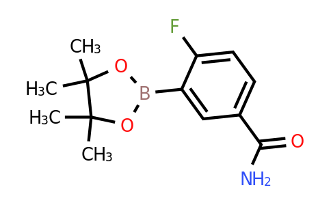 1412905-42-0 | 4-Fluoro-3-(4,4,5,5-tetramethyl-1,3,2-dioxaborolan-2-yl)benzamide